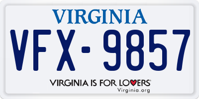 VA license plate VFX9857