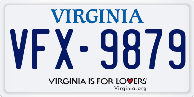 VA license plate VFX9879