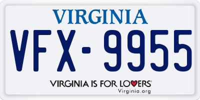VA license plate VFX9955