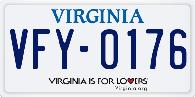 VA license plate VFY0176
