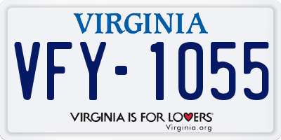 VA license plate VFY1055