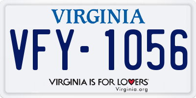 VA license plate VFY1056