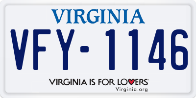VA license plate VFY1146