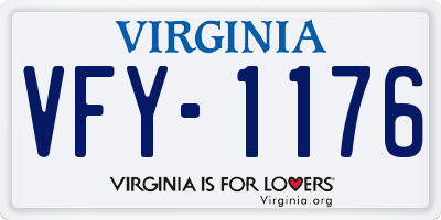 VA license plate VFY1176