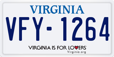 VA license plate VFY1264