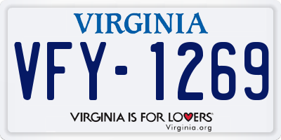 VA license plate VFY1269