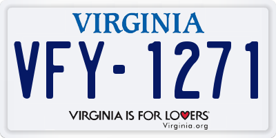 VA license plate VFY1271