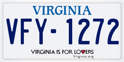 VA license plate VFY1272