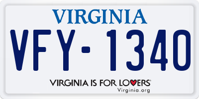 VA license plate VFY1340