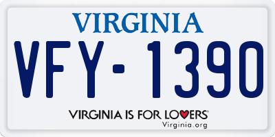 VA license plate VFY1390