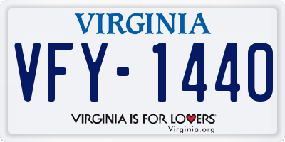 VA license plate VFY1440