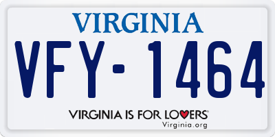 VA license plate VFY1464