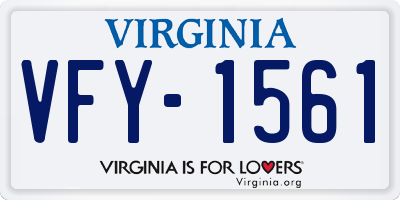 VA license plate VFY1561