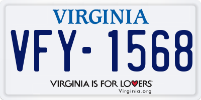 VA license plate VFY1568
