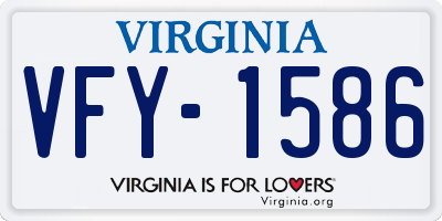 VA license plate VFY1586