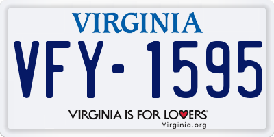 VA license plate VFY1595