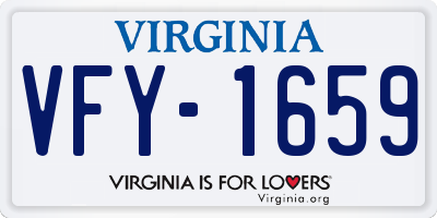 VA license plate VFY1659