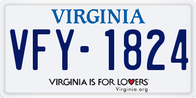 VA license plate VFY1824