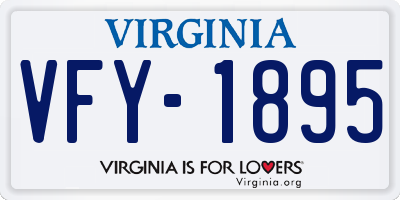 VA license plate VFY1895
