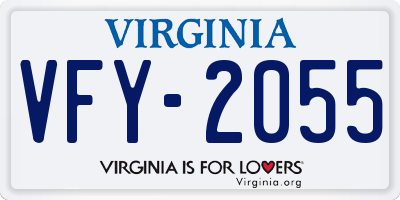 VA license plate VFY2055