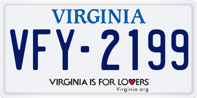 VA license plate VFY2199