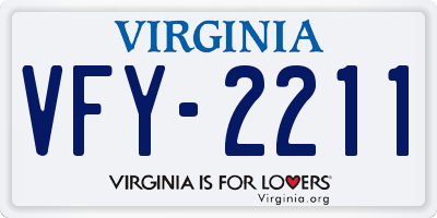 VA license plate VFY2211