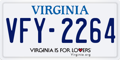 VA license plate VFY2264