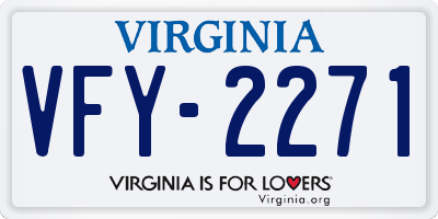 VA license plate VFY2271
