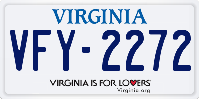 VA license plate VFY2272