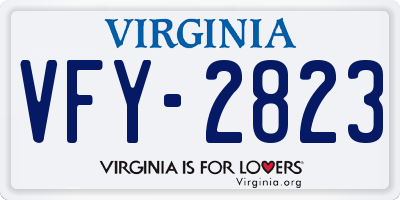 VA license plate VFY2823