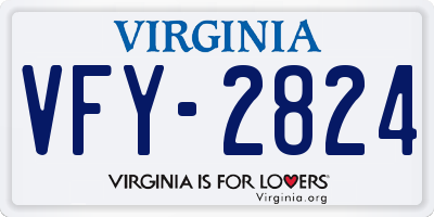 VA license plate VFY2824