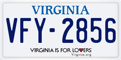 VA license plate VFY2856