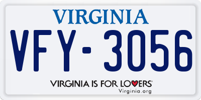 VA license plate VFY3056