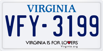 VA license plate VFY3199