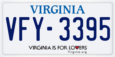 VA license plate VFY3395