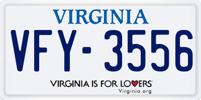 VA license plate VFY3556