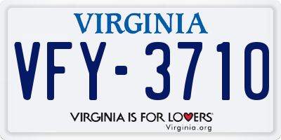 VA license plate VFY3710