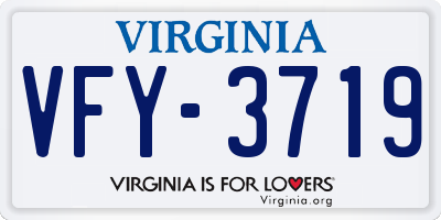 VA license plate VFY3719