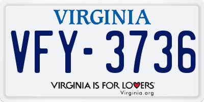 VA license plate VFY3736