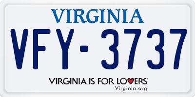 VA license plate VFY3737