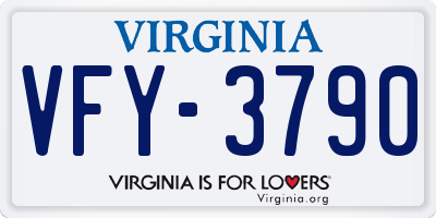 VA license plate VFY3790