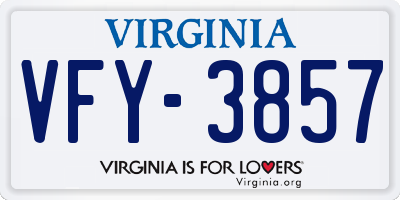 VA license plate VFY3857