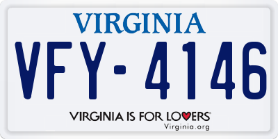 VA license plate VFY4146