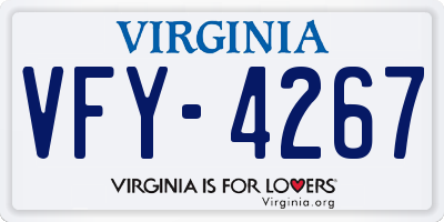 VA license plate VFY4267