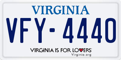 VA license plate VFY4440
