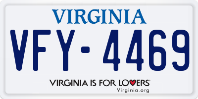 VA license plate VFY4469