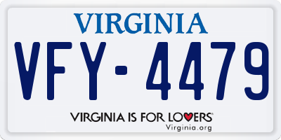 VA license plate VFY4479