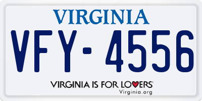 VA license plate VFY4556