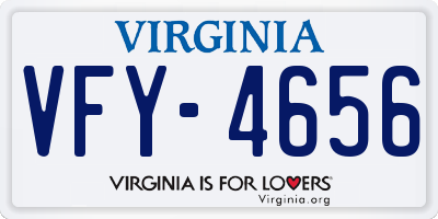 VA license plate VFY4656