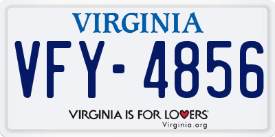 VA license plate VFY4856
